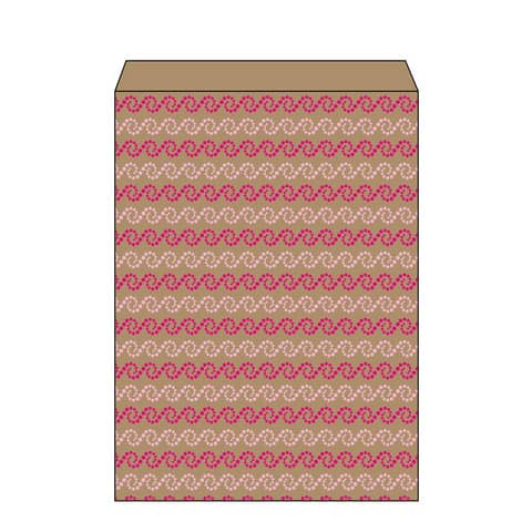Sacchetto in carta kraft bianca Maniero con soffietto in conf. da 500 pz 200x40x290 mm - SQS